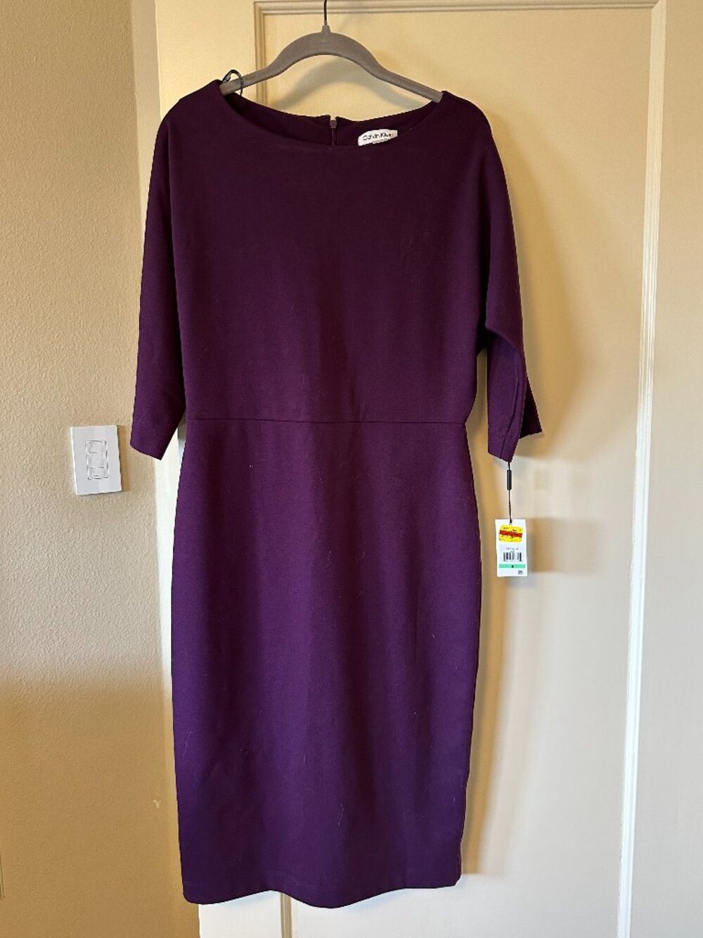 Calvin Klein 3/4 Sleeve Ponte Dress/ Women's 8